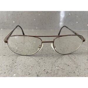 Safilo Elasta Eyeglasses Frames ONLY Italy 56-18-145 9HM 7115 Aviator Brown